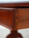 74412: English Leather Top Yew Wood Writing Desk