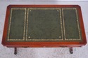 74412: English Leather Top Yew Wood Writing Desk