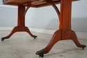 74412: English Leather Top Yew Wood Writing Desk