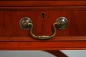 74412: English Leather Top Yew Wood Writing Desk