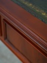 74412: English Leather Top Yew Wood Writing Desk