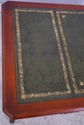 74412: English Leather Top Yew Wood Writing Desk