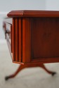 74412: English Leather Top Yew Wood Writing Desk