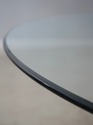 LF74107: ELLO Round Glass Top Pedestal Table