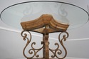 LF74107: ELLO Round Glass Top Pedestal Table