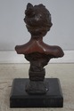 L74485: E. VALLANIS 19th Century Bronze Bust Of Wo