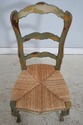 F74544: French Country Woven Seat Ladder Back Chai
