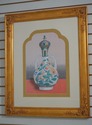 F61352EC: Pair Custom Gold Framed Chinese Vase Pri