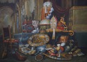 F73260: Large Oil Painting On Canvas Of Treasure R