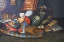 F73260: Large Oil Painting On Canvas Of Treasure R