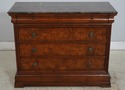 74526: ETHAN ALLEN Empire Style Marble Top 4 Drawe