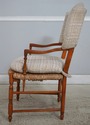 L74537: French Country Woven Seat Arm Chair