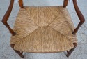 L74537: French Country Woven Seat Arm Chair