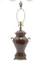 F74524: Pair Of CASTILIAN Bronze & Porcelain Lamps