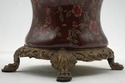 F74524: Pair Of CASTILIAN Bronze & Porcelain Lamps