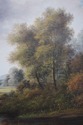 F74450: Large Oil Painting On Canvas Shepard River