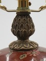 F74524: Pair Of CASTILIAN Bronze & Porcelain Lamps