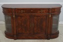 74142: HENREDON Burl Walnut Curio Cabinet Banded S