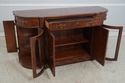 74142: HENREDON Burl Walnut Curio Cabinet Banded S