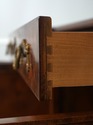 74142: HENREDON Burl Walnut Curio Cabinet Banded S