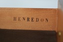 74142: HENREDON Burl Walnut Curio Cabinet Banded S