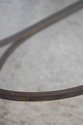 F74539: Iron Brass & Glass Rams Head Coffee Table