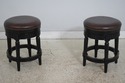 74343: Set Of 4 FRONTGATE Leather Counter Stools