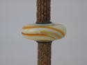 F74401: Vintage Art Deco Brass & Alabaster Floor L