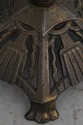 F74401: Vintage Art Deco Brass & Alabaster Floor L