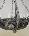 F56830EC: Vintage Hand Crafted Wrought Iron Chande