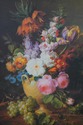 F69829: Large Framed Painted Floral Still Life On 