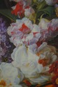F69829: Large Framed Painted Floral Still Life On 