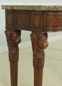 L56679EC: HENKEL HARRIS Lion Carved Mahogany Marbl