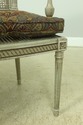 56692EC: French Louis XVI Gray Painted Cane Settee