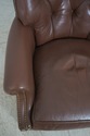 65186EC: HANCOCK & MOORE Brown Leather Chair & Ott