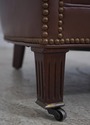 65186EC: HANCOCK & MOORE Brown Leather Chair & Ott