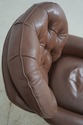 65186EC: HANCOCK & MOORE Brown Leather Chair & Ott