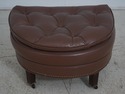 65186EC: HANCOCK & MOORE Brown Leather Chair & Ott