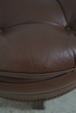 65186EC: HANCOCK & MOORE Brown Leather Chair & Ott