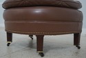 65186EC: HANCOCK & MOORE Brown Leather Chair & Ott