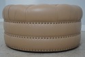 65126EC: HANCOCK & MOORE Tufted Leather Round Otto