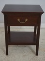 L69299: Pair STICKLEY 1 Drawer Cherry Chippendale 