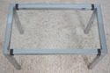 LF74621: MILO BAUGHMAN Glass Top Table & 2 Chairs 