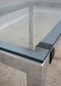 LF74621: MILO BAUGHMAN Glass Top Table & 2 Chairs 