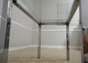 LF74621: MILO BAUGHMAN Glass Top Table & 2 Chairs 