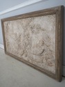 F74422: Neoclassical Framed Cherub Relief Stone Pl