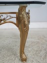 74634: Bronze Base Glass Top Designer Coffee Table