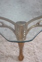 74634: Bronze Base Glass Top Designer Coffee Table