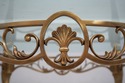 74634: Bronze Base Glass Top Designer Coffee Table