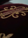 F74638: Set Of 3 Crewelwork On Velvet Down Accent 